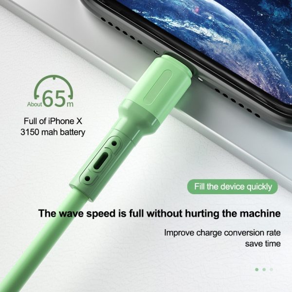 1/1.5/2M USB 8 Pin Cable 3A Fast Charging Data Cable USB Wire Liquid Silicone Cord For iPhone 14 13 12 11 Pro Max X XR XS 8 7 - Image 3