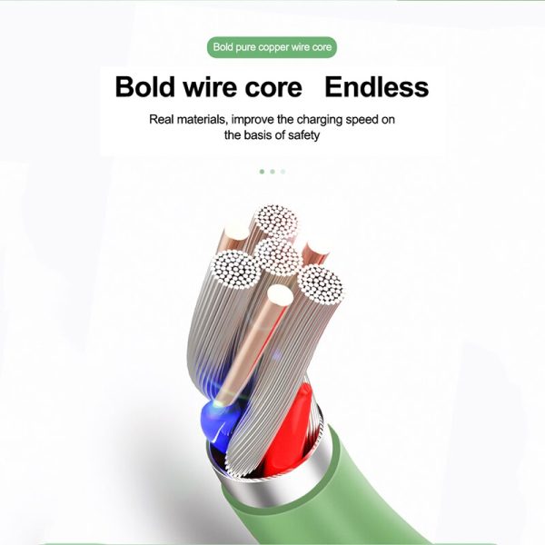 1/1.5/2M USB 8 Pin Cable 3A Fast Charging Data Cable USB Wire Liquid Silicone Cord For iPhone 14 13 12 11 Pro Max X XR XS 8 7 - Image 5
