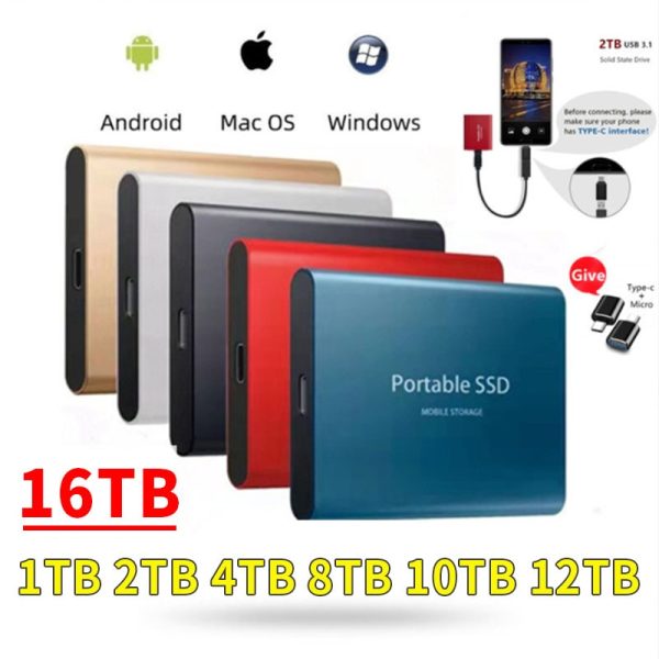 2022 Original SSD 1TB Usb Portable External Hard Drive 500GB External Hard Drive Drive Storage Device Hard Drive Laptop USB 3.1 - Image 2