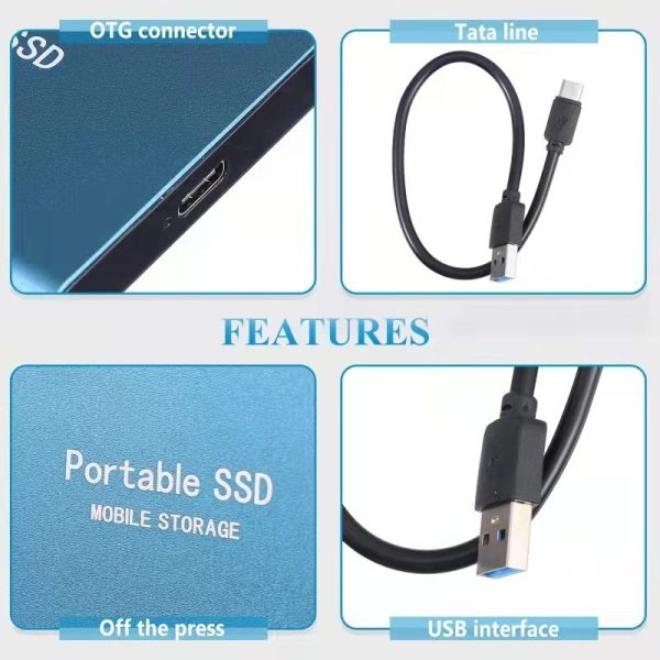 2022 Original SSD 1TB Usb Portable External Hard Drive 500GB External Hard Drive Drive Storage Device Hard Drive Laptop USB 3.1 - Image 4