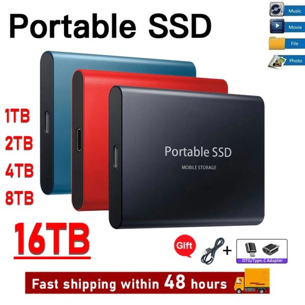 2022 Original SSD 1TB Usb Portable External Hard Drive 500GB External Hard Drive Drive Storage Device Hard Drive Laptop USB 3.1
