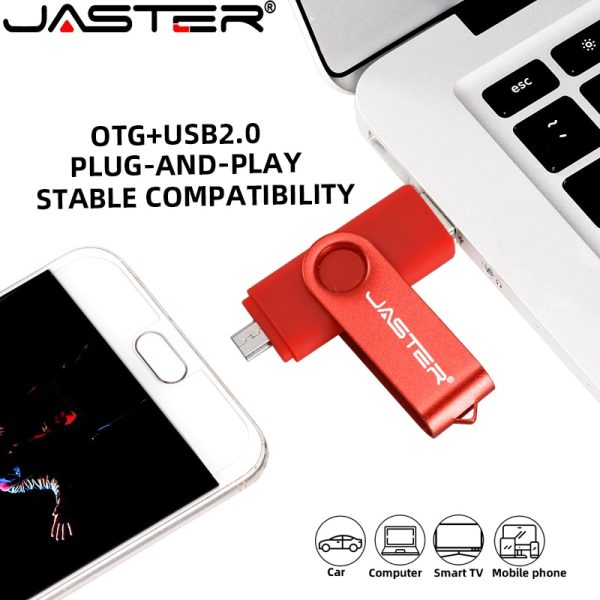 3 in 1 USB flash drive OTG High Speed Pen Drive 64GB 32GB TYPE-C Adapter Gift 16GB 8GB Micro USB stick Red External Storage 4 GB - Image 3