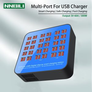 30W 40/50 Ports USB Charger For Android iPhone Adapter HUB Charging Station Dock Socket Multifunctional Tablet Phone Charger
