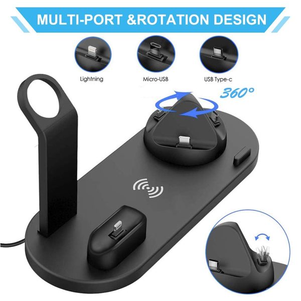 30W 7 in 1 Wireless Charger Stand Pad For iPhone 14 13 12 X Apple Watch Qi Fast Charging Dock Station for Airpods Pro iWatch 7 6 - Image 2