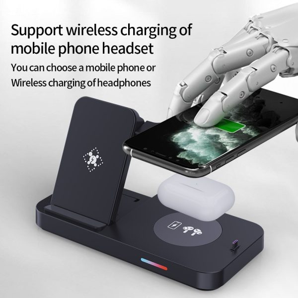30W Wireless Charger Stand Qi Fast Charging Dock Station For Apple Watch Samsung Huawei iPhone 14 13 12 Pro Max AirPods Earbuds - Image 4