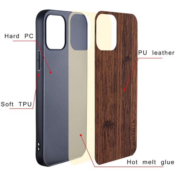 Case for iPhone 14 13 12 11 Pro XS Max Mini XR X 7 8 6 6S Plus funda bamboo wood pattern Leather cover Luxury coque case capa - Image 4
