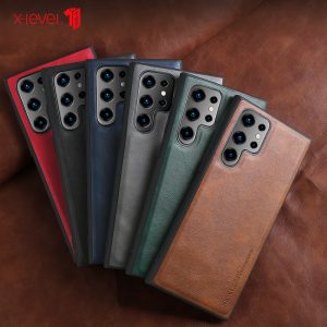 For Samsung S22 Ultra чехол funda X-Level Retro Leather Soft Silicone TPU Edge Back Cover for Samsung Galaxy S22 Plus Case