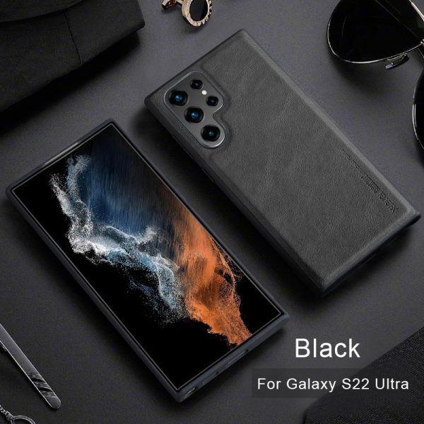 For Samsung S22 Ultra чехол funda X-Level Retro Leather Soft Silicone TPU Edge Back Cover for Samsung Galaxy S22 Plus Case - Image 6