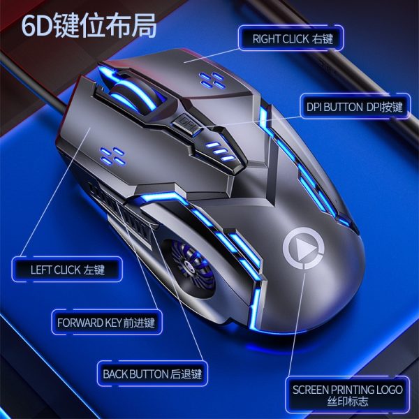 Laser Mouse for PC Gamer Gaming Mouse Ergonomic Mice with LED Backlit USB Mice for Computer Gamer Girl Mouse for Laptop - Image 5