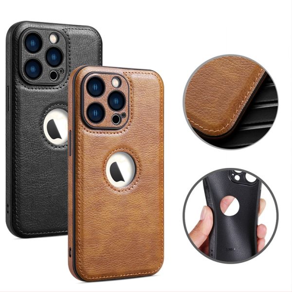 Luxury Leather Case for Apple iPhone 14 13 12 11 Pro MAX XS XR 7 8 6S Plus Original Logo Hole Official Silicone Full Back Cover - Image 2