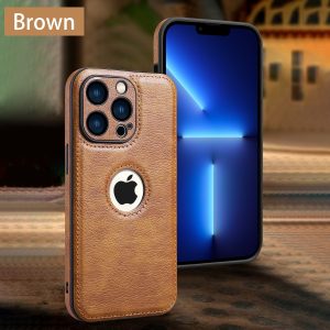 Luxury Leather Case for Apple iPhone 14 13 12 11 Pro MAX XS XR 7 8 6S Plus Original Logo Hole Official Silicone Full Back Cover