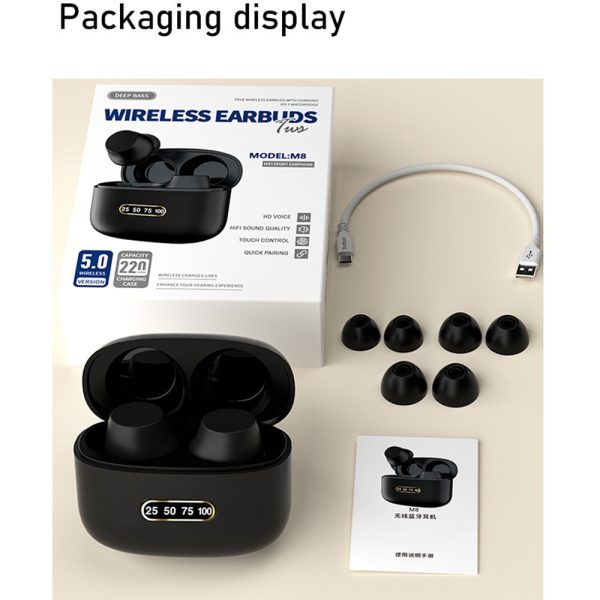 M8 TWS Bluetooth Earbud ANC Wireless Headphone Sport IPX5 Waterproof Headset With Microphone Bluetooth Earphones Free shipping - Image 6