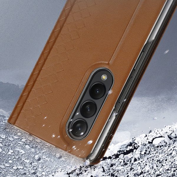 Magnetic Leather Case for Samsung Galaxy Z Fold 3 4 5G Folding Smartphone Case with Card Slots Full Body Leather Case Magnetic - Image 2
