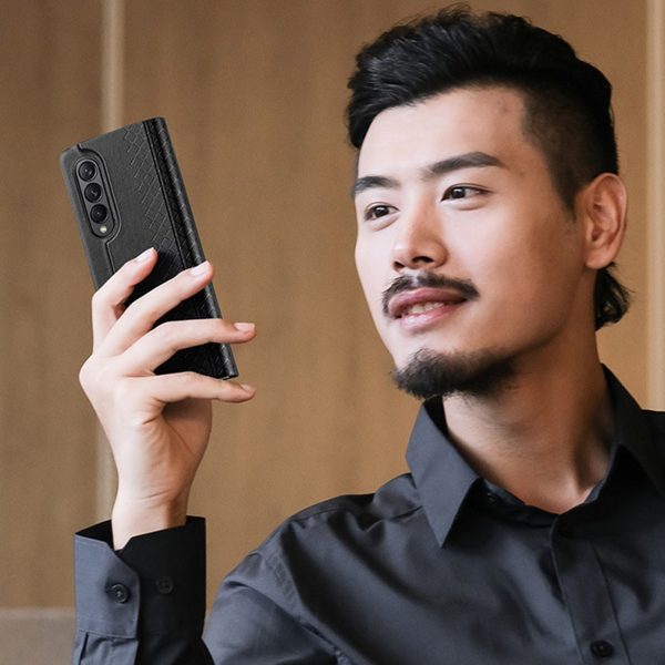 Magnetic Leather Case for Samsung Galaxy Z Fold 3 4 5G Folding Smartphone Case with Card Slots Full Body Leather Case Magnetic - Image 5