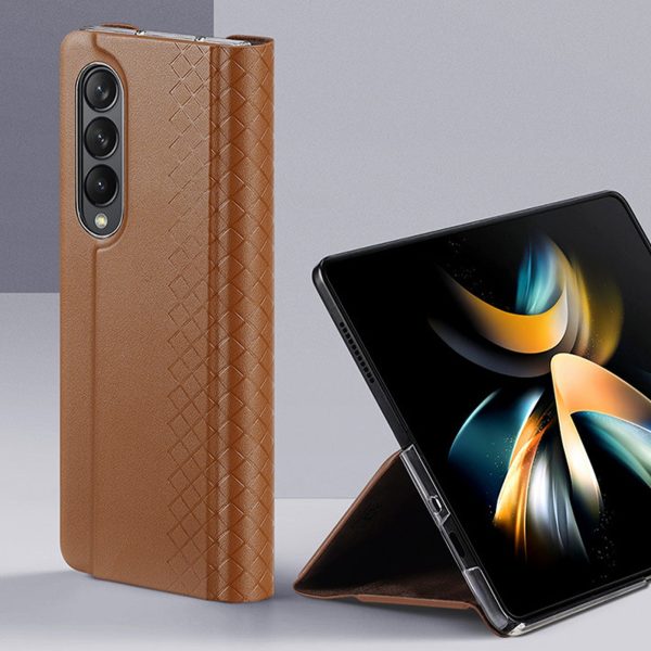 Magnetic Leather Case for Samsung Galaxy Z Fold 3 4 5G Folding Smartphone Case with Card Slots Full Body Leather Case Magnetic - Image 6