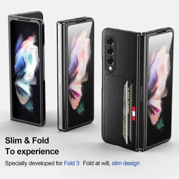 Non-Slip Matte Leather Skin Cover Case for Samsung Galaxy Z Fold 3 Fold3 5G Fold2 Fold 2 Shockproof Phone Coque - Image 2