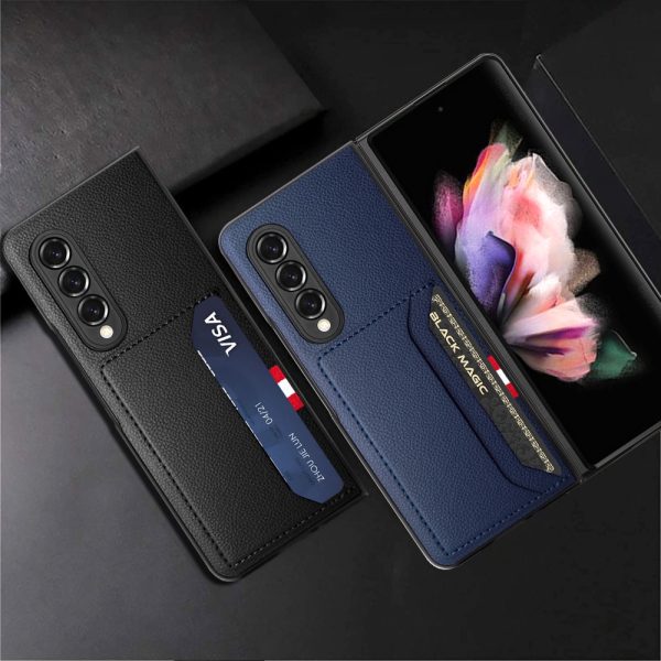 Non-Slip Matte Leather Skin Cover Case for Samsung Galaxy Z Fold 3 Fold3 5G Fold2 Fold 2 Shockproof Phone Coque - Image 3