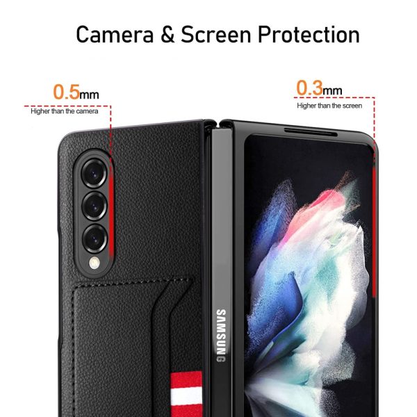 Non-Slip Matte Leather Skin Cover Case for Samsung Galaxy Z Fold 3 Fold3 5G Fold2 Fold 2 Shockproof Phone Coque - Image 4