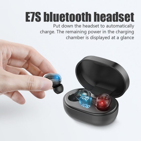 TWS E7S Bluetooth 5.0 Fone 2200mAh Charging Box Wireless Headphone 9D Stereo Sports Waterproof Earbuds Headsets With Microphone - Image 4