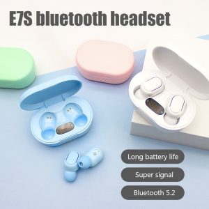 TWS E7S Bluetooth 5.0 Fone 2200mAh Charging Box Wireless Headphone 9D Stereo Sports Waterproof Earbuds Headsets With Microphone
