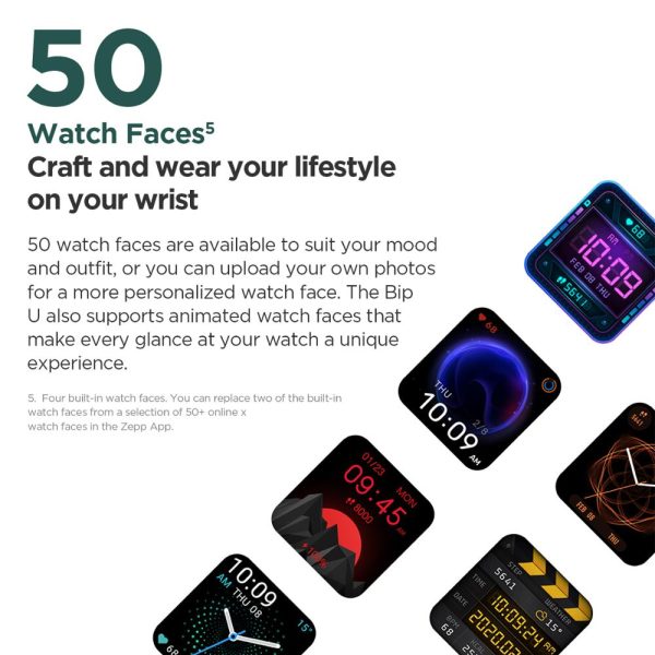 Amazfit Bip U Pro GPS Smartwatch Color Screen Smart Watch 5 ATM Waterproof 60 Sports Mode For Android Phone - Image 4