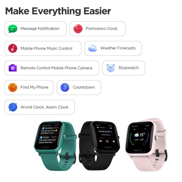 Amazfit Bip U Pro GPS Smartwatch Color Screen Smart Watch 5 ATM Waterproof 60 Sports Mode For Android Phone - Image 5
