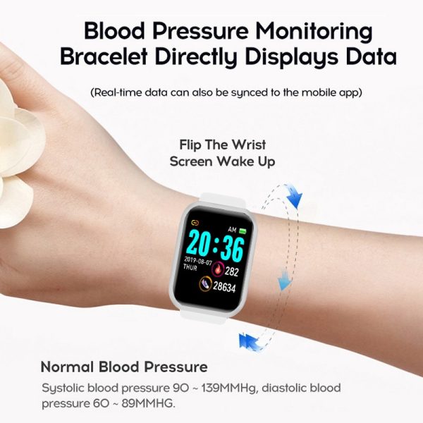 D20 Pro Bluetooth Smart Watch Men Women Y68 Smart Watch Heart Rate Blood Pressure Blood Oxygen Monitoring Multifunctional Remind - Image 2