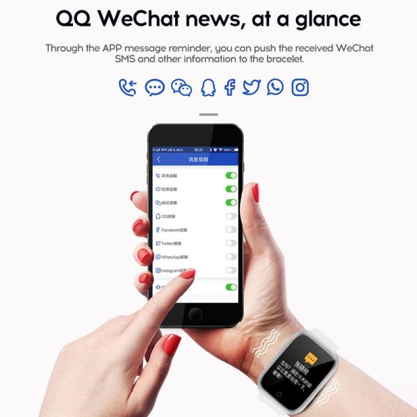 D20 Pro Bluetooth Smart Watch Men Women Y68 Smart Watch Heart Rate Blood Pressure Blood Oxygen Monitoring Multifunctional Remind - Image 3