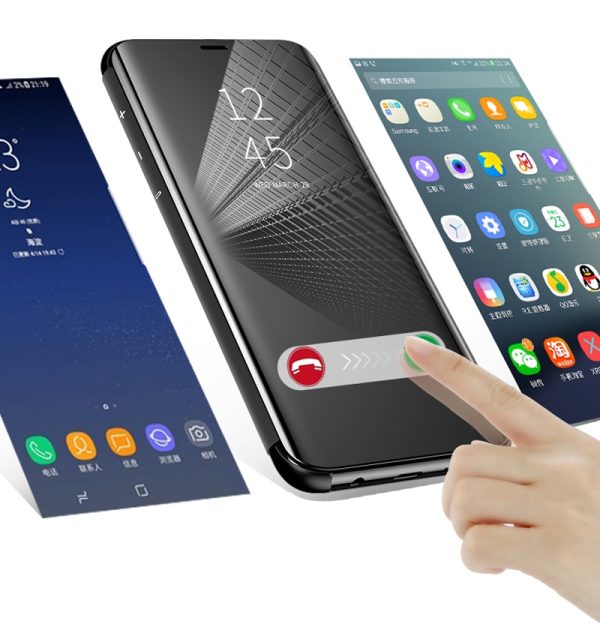 Smart Mirror Flip Case For Samsung Galaxy Note 9 8 10 20 S21 S20 FE S8 S9 S10 Plus S10e S7 Edge M21 M12 M31 Ultra Cover Coque - Image 2
