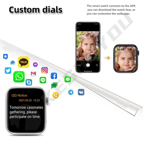 Smart Watch i8 Pro Max Answer Call Sport Fitness Tracker Custom Dial Smartwatch Men Women Gift For Apple Phone PK IWO 27 X8 T500 - Image 6